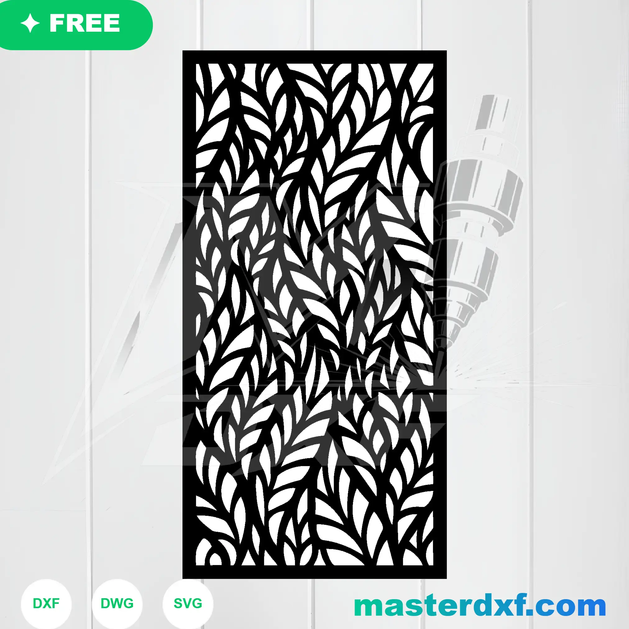 Organic Leaf Vine DXF – CNC Lattice Design DXF File